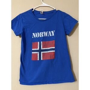 Norway Flag Women's Size Small Tshirt 100% Cotton